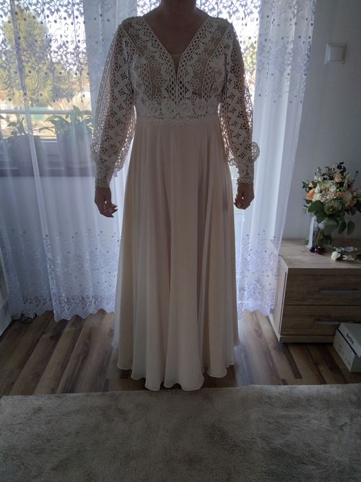 Suknia ślubna boho/ rustykalna