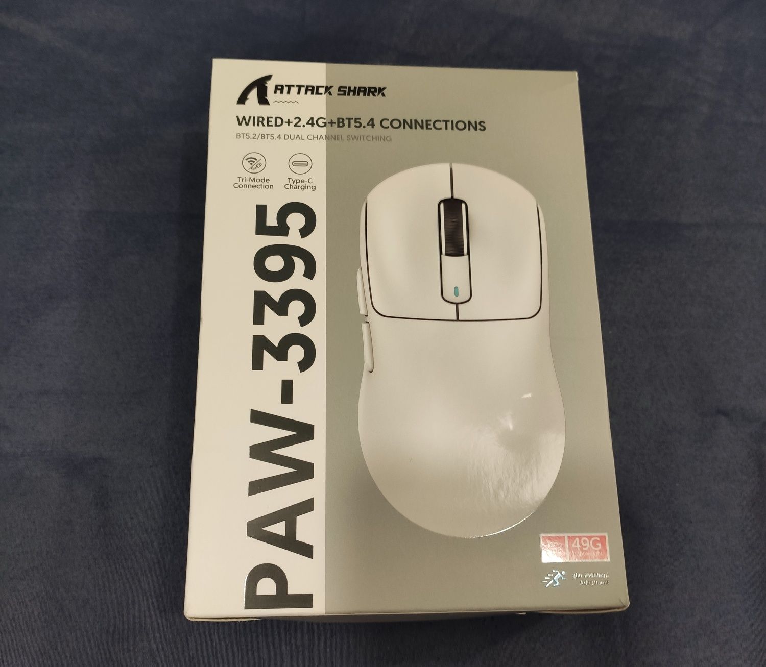 Wireless game mouse Attack Shark X3 white/black бездротова ігрова миша