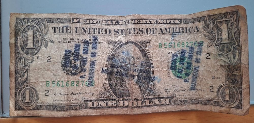 Nota de 1 dollar