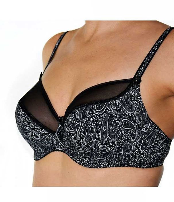 Biustonosz Lanny Mode model 12781, 80D, czarno-biały