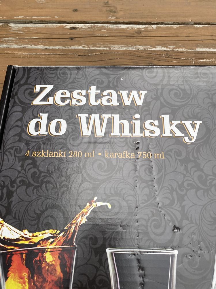 NOWA Karafka do whisky whiskey 0,7l ciężka kryształowa