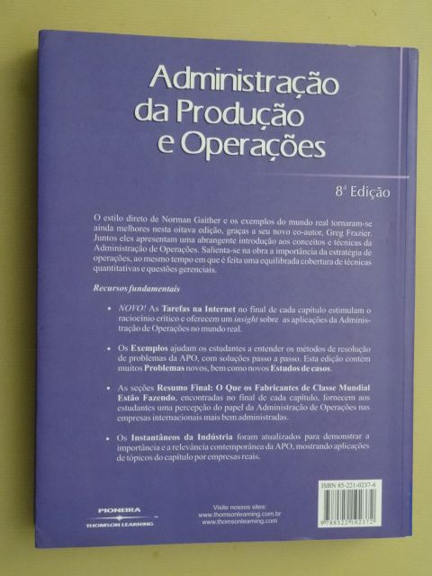 Administração da Produção e Operações de Norman Gaither, Greg Fraizer