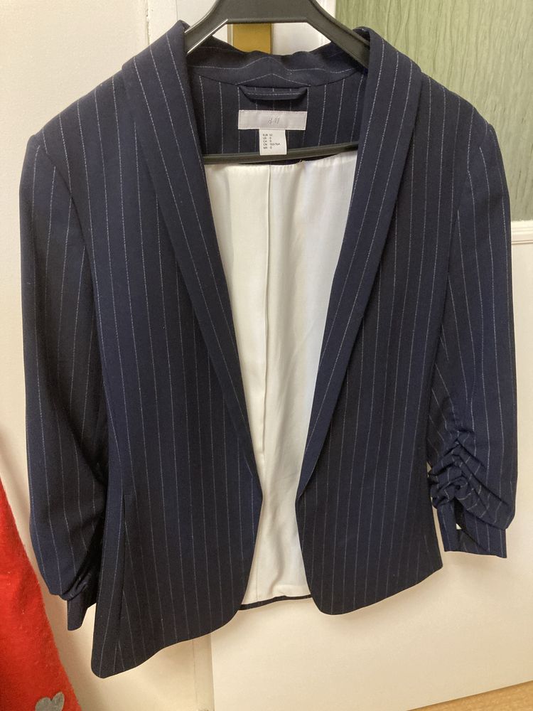 Zakiet taliowany XS marszczone rekawki H&M raz ubrany