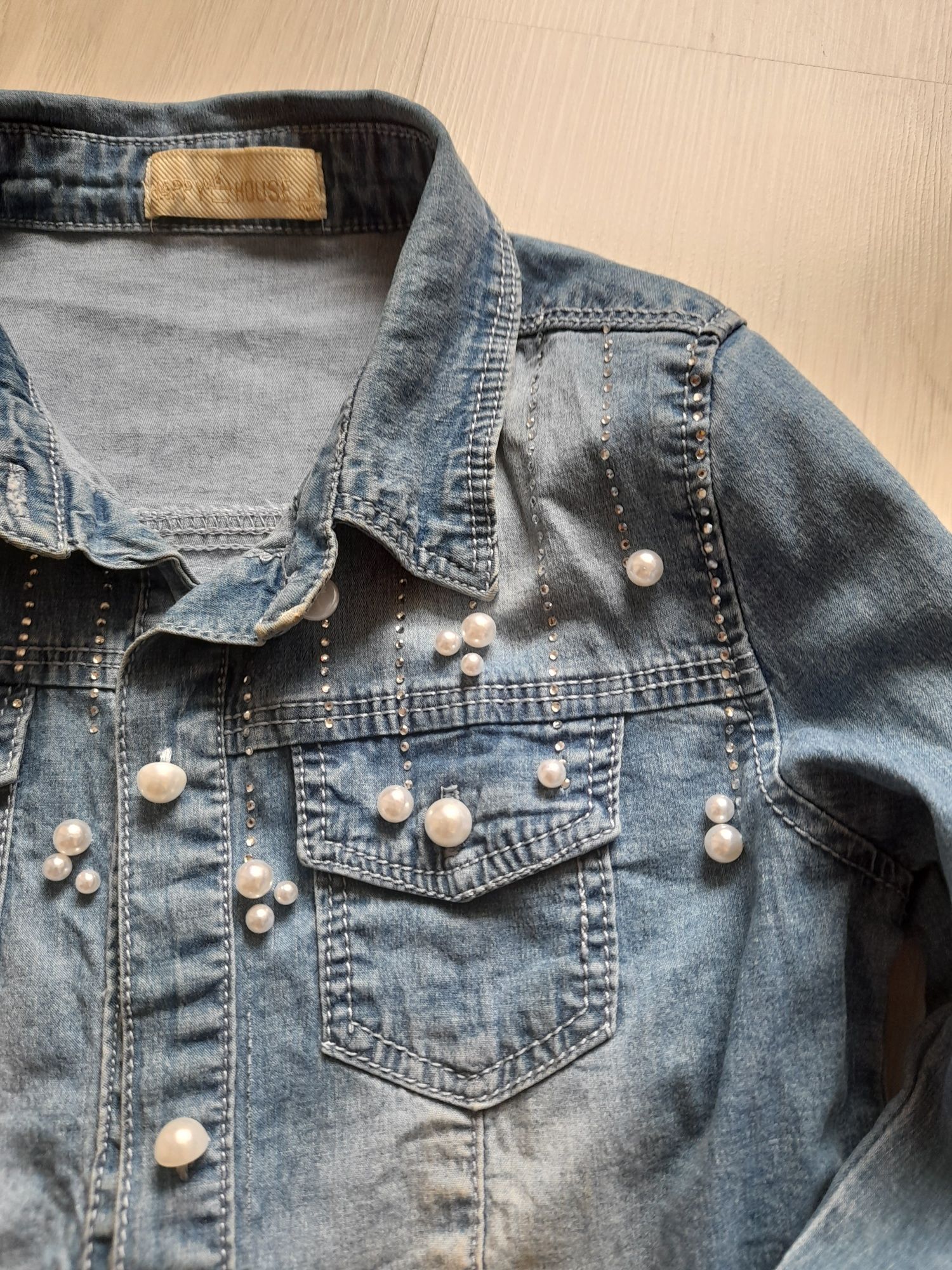 Koszula jeans roz 110 na 116