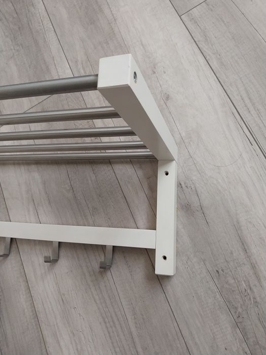 Wieszak półka na kapelusze IKEA Tjusig biały 79 cm.