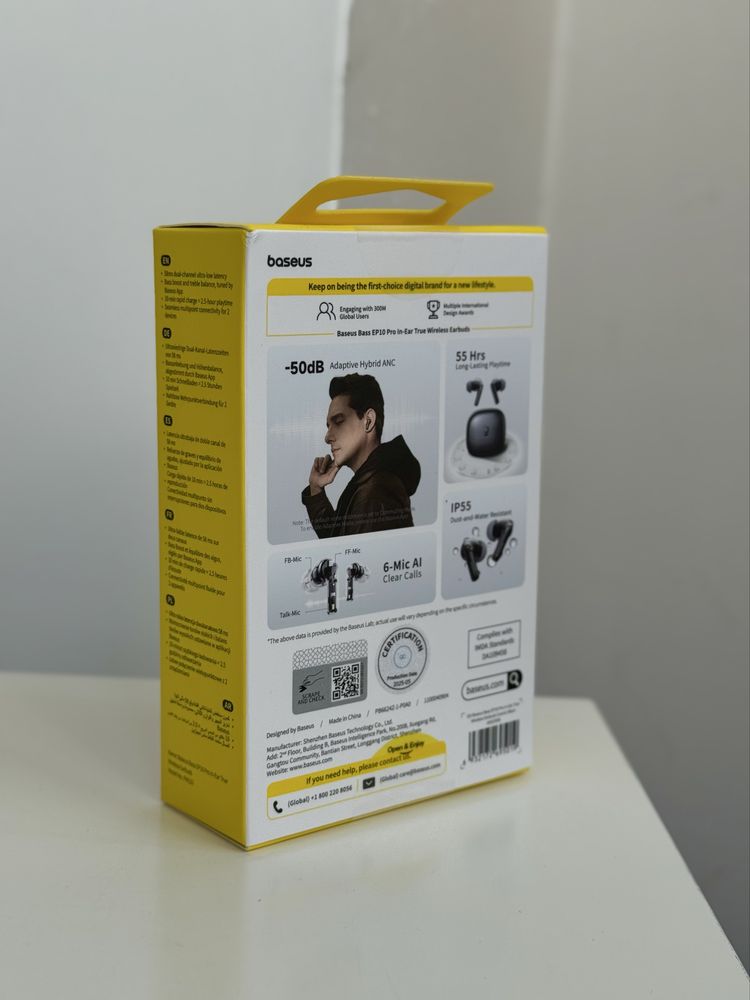 Baseus EP10 Pro ANC Бездротові навушники Bluetooth 6.0 Hi-Res LDAC