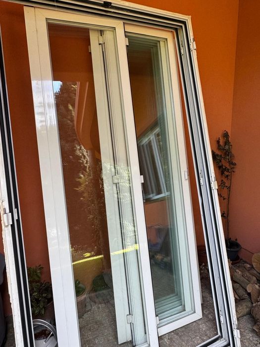3 portas duplas de alumínio lavado
