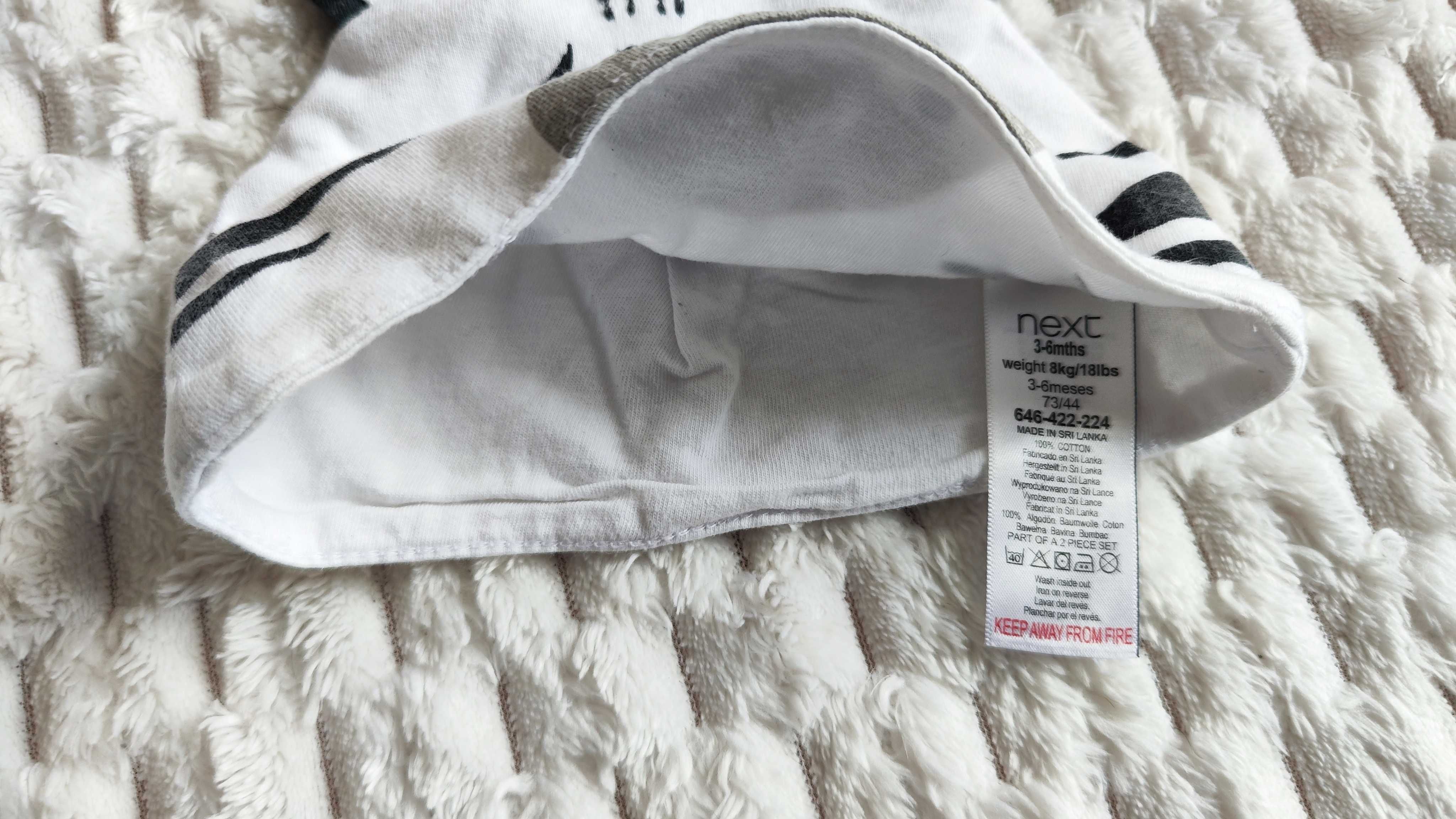 Czapka niemowlęca świąteczna  zebra 3-6 m-cy