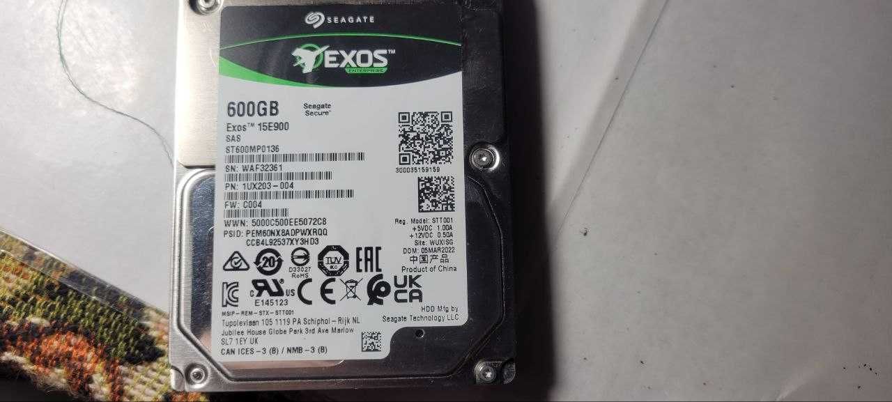Жорсткий диск  Seagate Exos 15E900 15K HDD 600GB