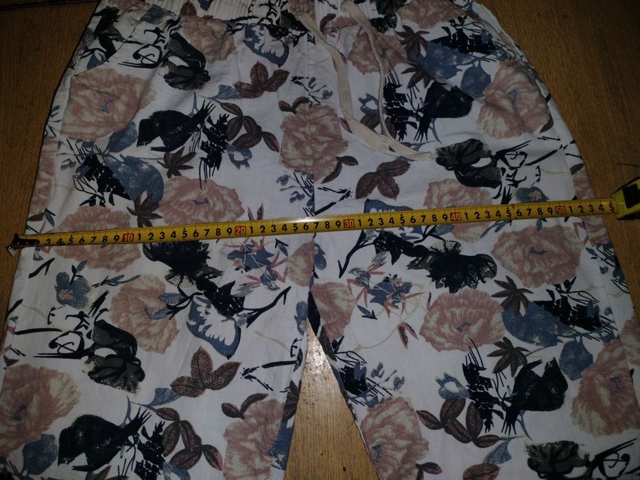 Spodnie bawełniane w kwiaty