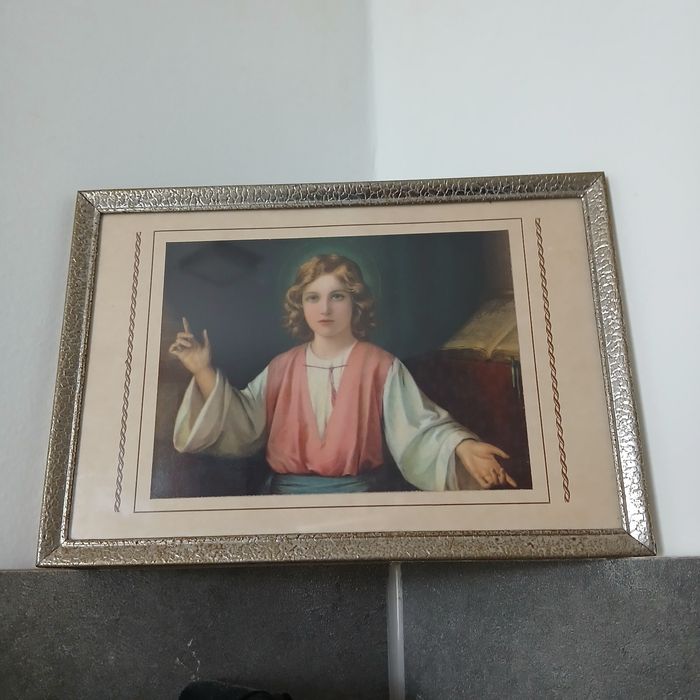 Piękny wydruk religijny w pięknej ramie.