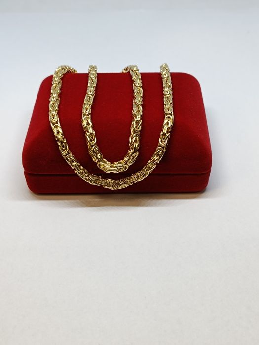 Złoty łańcuszek splot Królewski dł.50cm, złoto próby 585