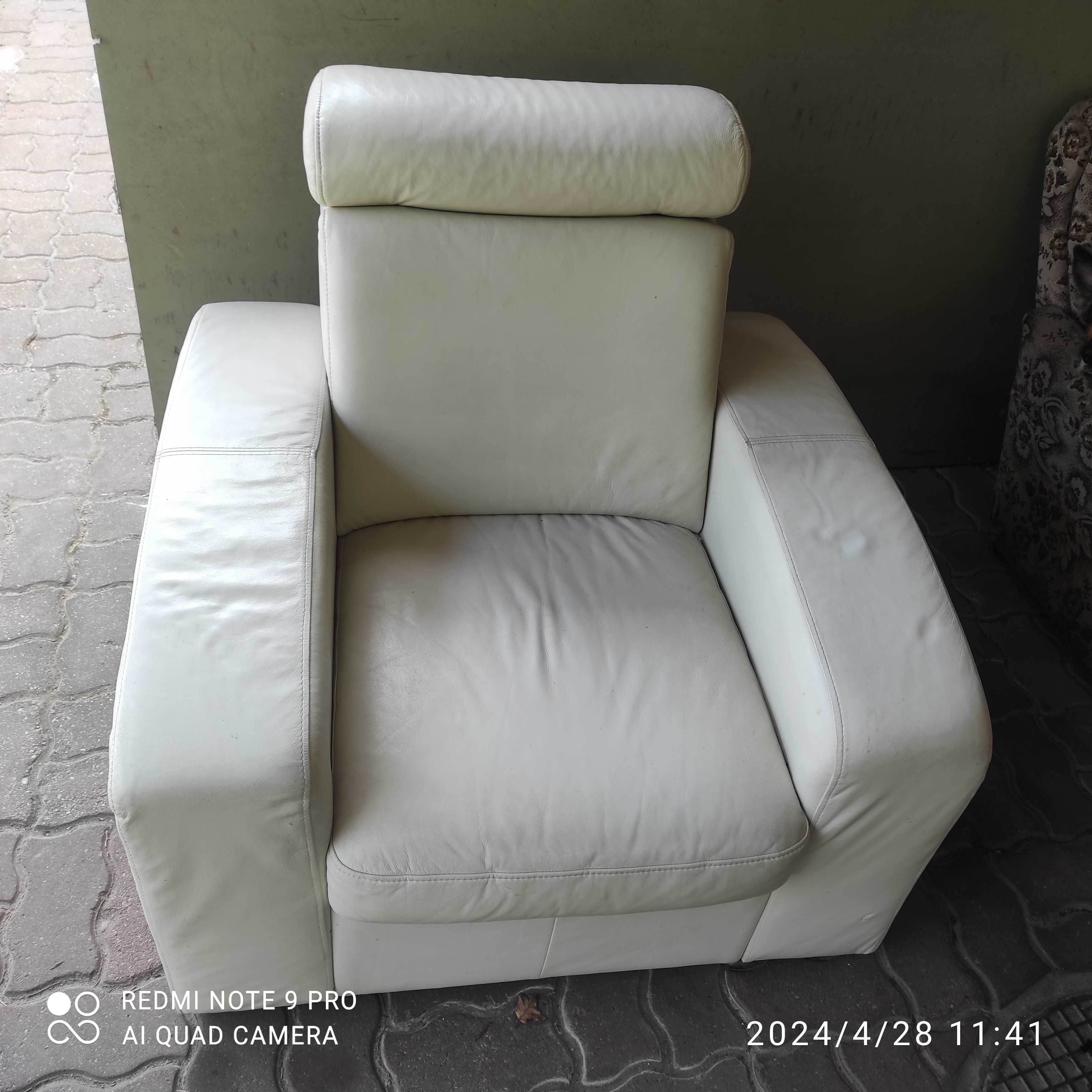 Fotel skórzany używany