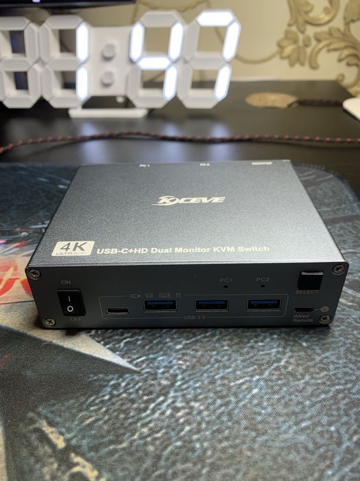 Комутатор для двухмоніторних систем Kceve KVM