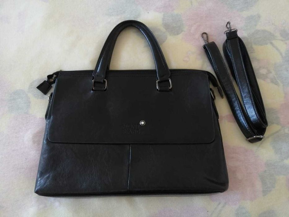 Сумка Mont Blanc (портфель). Натуральна шкіра! Унісекс. Під формат А4