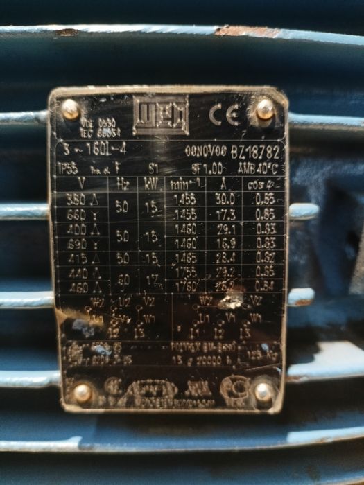 Silnik elektryczny WEG  trójfazowy 15kw (nie 10, 12,14,16,18,20 kw )