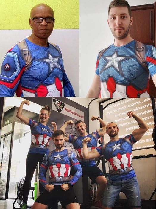 Koszulki sportowe typu spider man itd