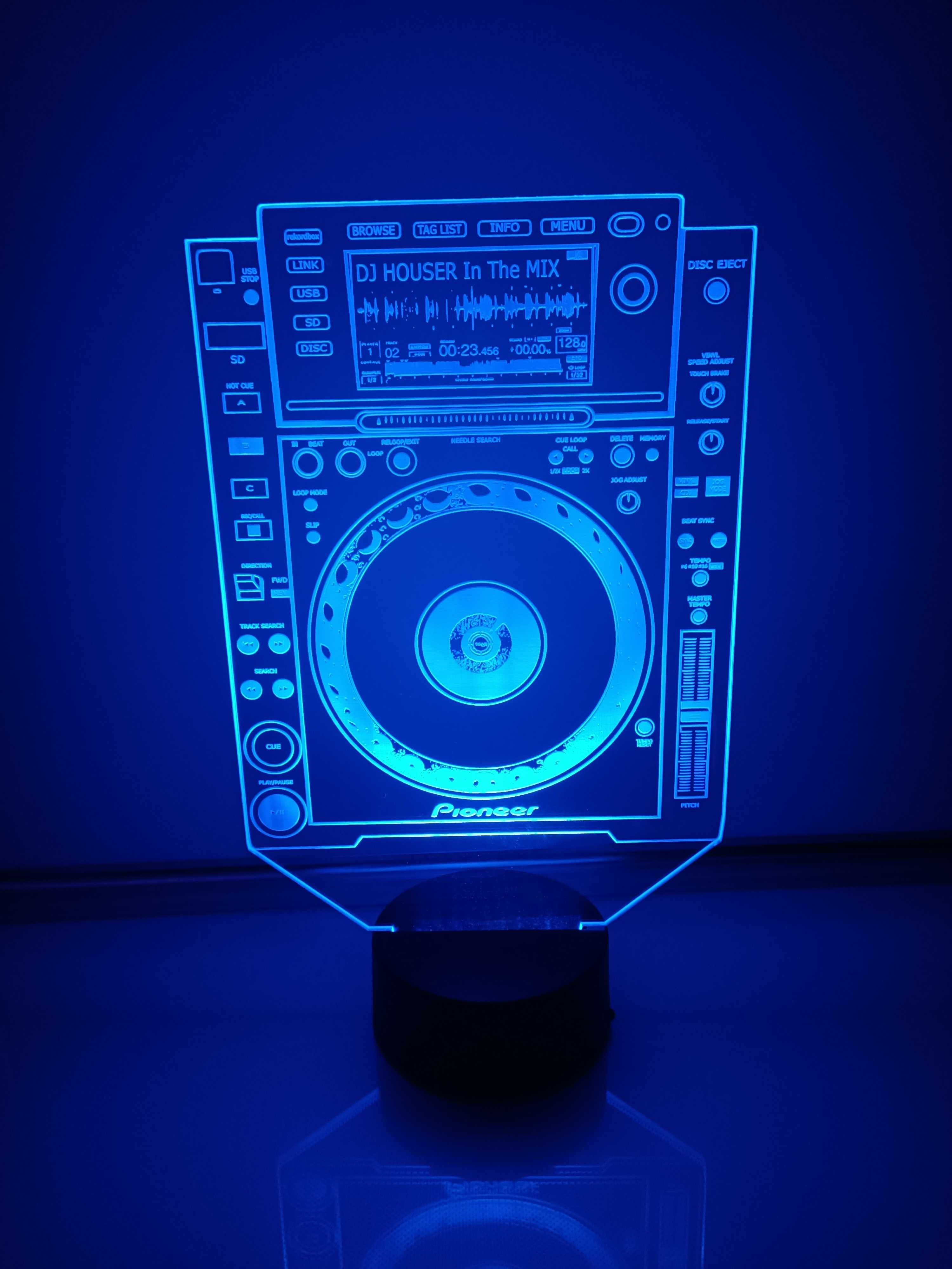Pioneer CDJ 2000 Lampka LED RGB na pilota prezent + Twoje logo i ksywa