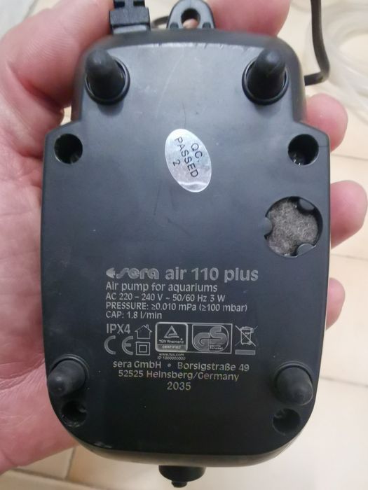 Bomba de ar para aquário Sera