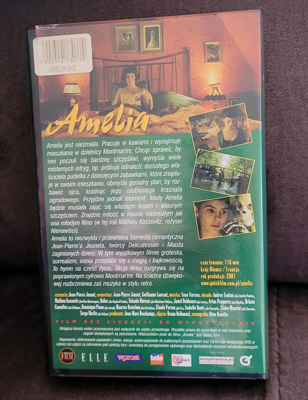 Kaseta VHS "Amelia" - Romantyczny klasyk na taśmie