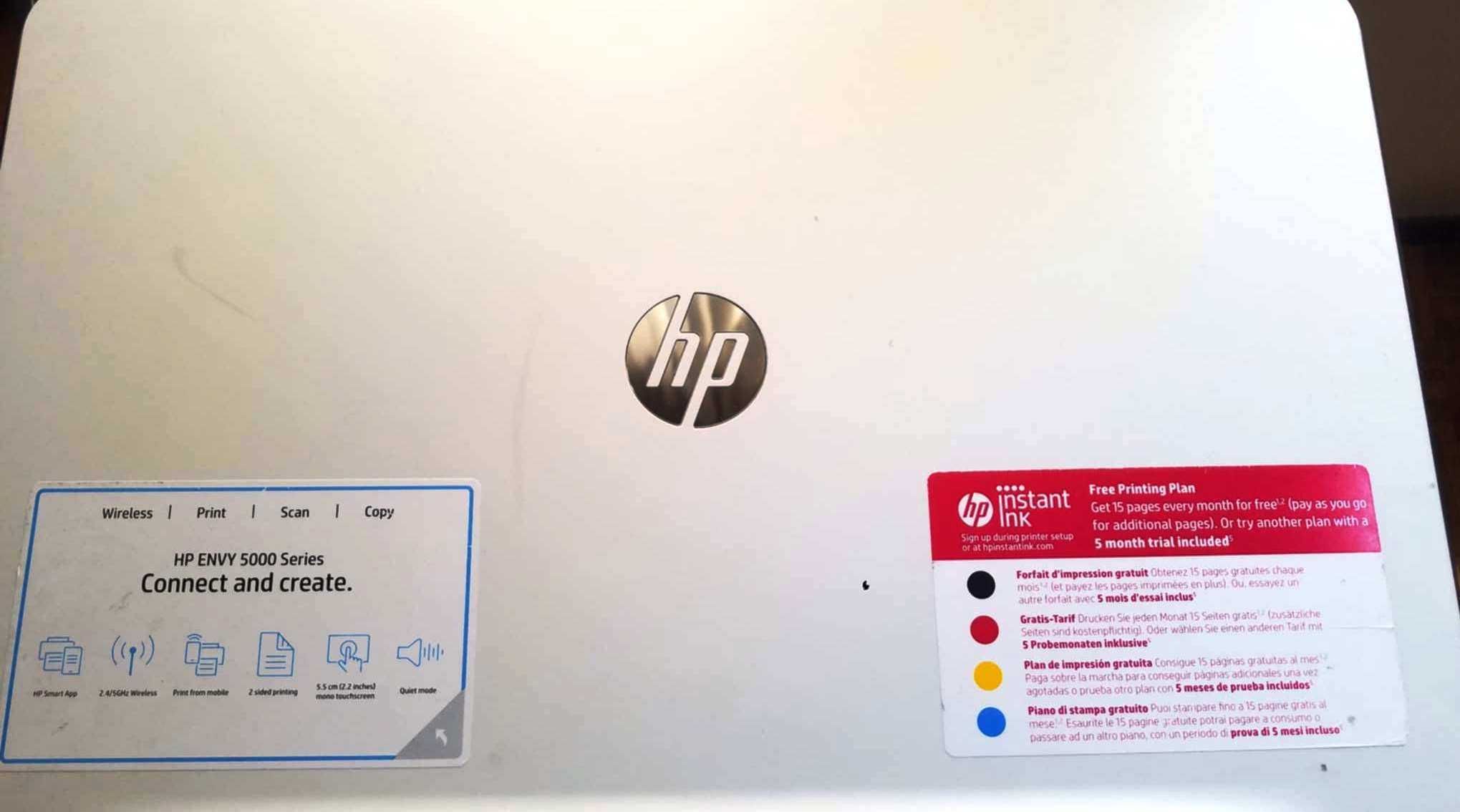 Impressora HP ENVY 5032 com avaria no Touch