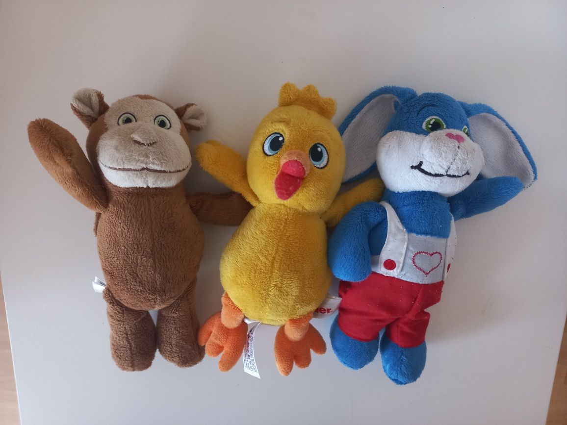 Maskotki Kinder Małpa Kurczak Zając
