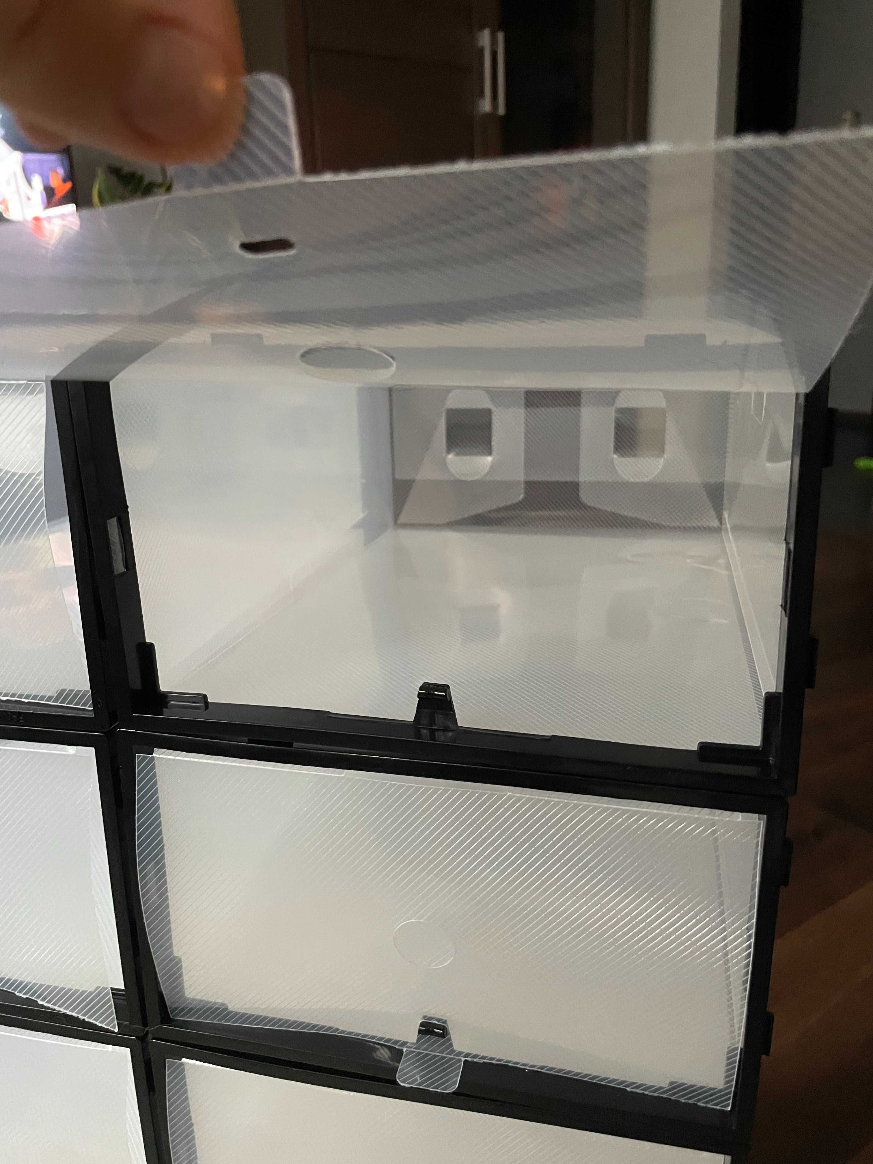 Zestaw 10 x pudełko na buty organizer box na obuwie pojemnik do szafy