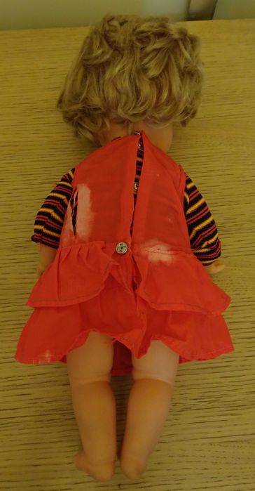 Lalka prl, ruchome oczy, zabawka PRL, vintage, lalka 38 cm