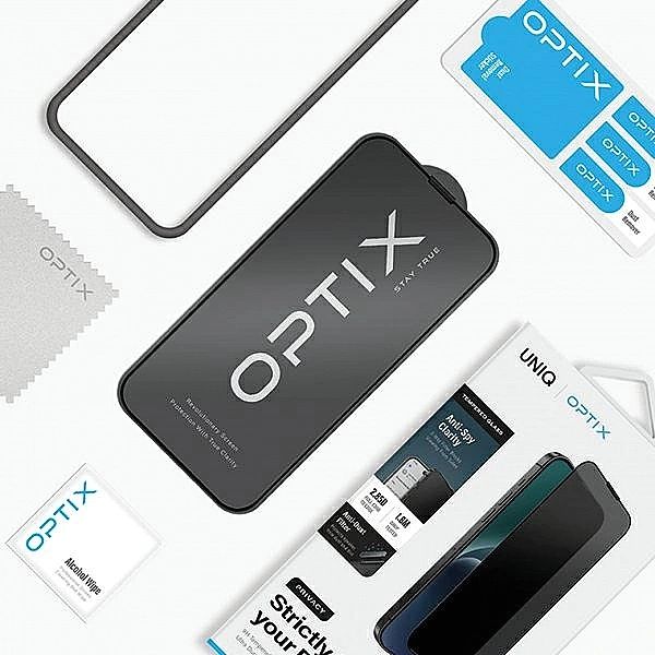 Szkło UNIQ Optix Privacy hartowane prywatyzujące na iPhone 15 Plus / 1