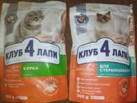 Продам сухой  корм для котов MULTI FIT, Клуб 4 лапы Премиум