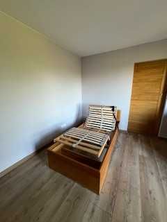 łóżko tapczan 90x200 stelaż elektryczny pilot dąb drewno