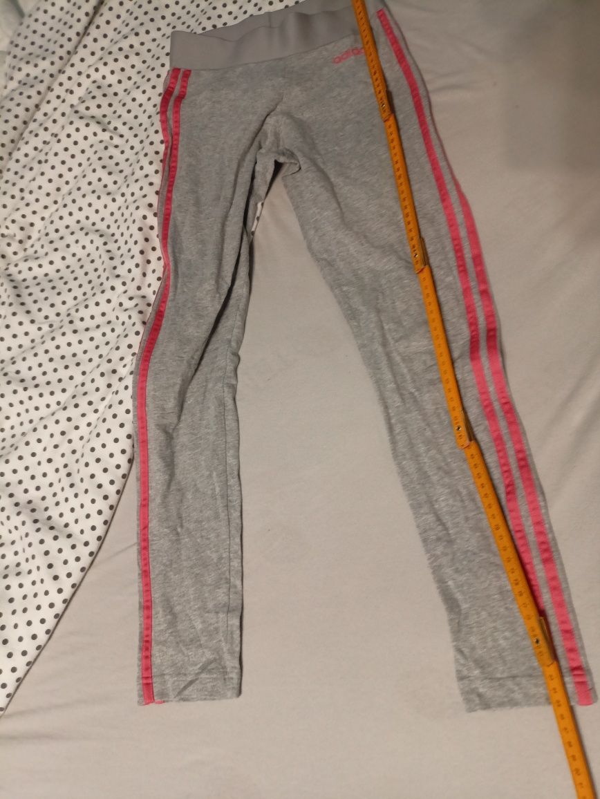 Bawełniane getry legginsy sportowe Adidas 34 XS