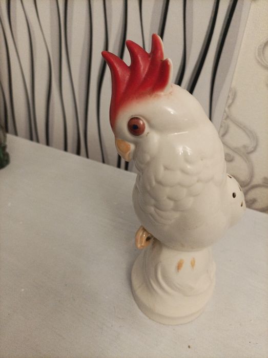 Статуэтка Попугай СССР, фарфор