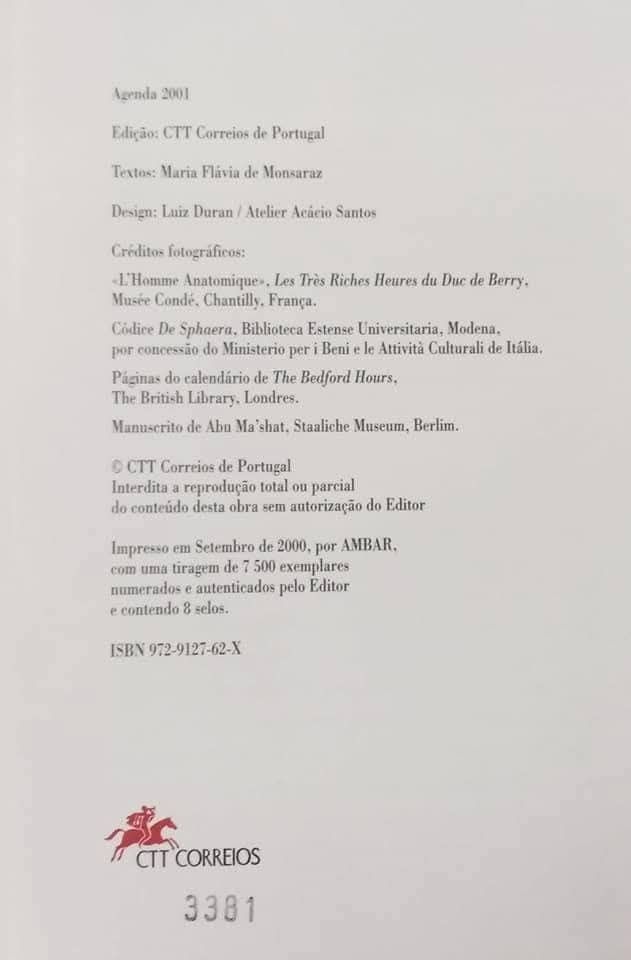 Agenda CTT - 2001 (contém emissão filatélica)