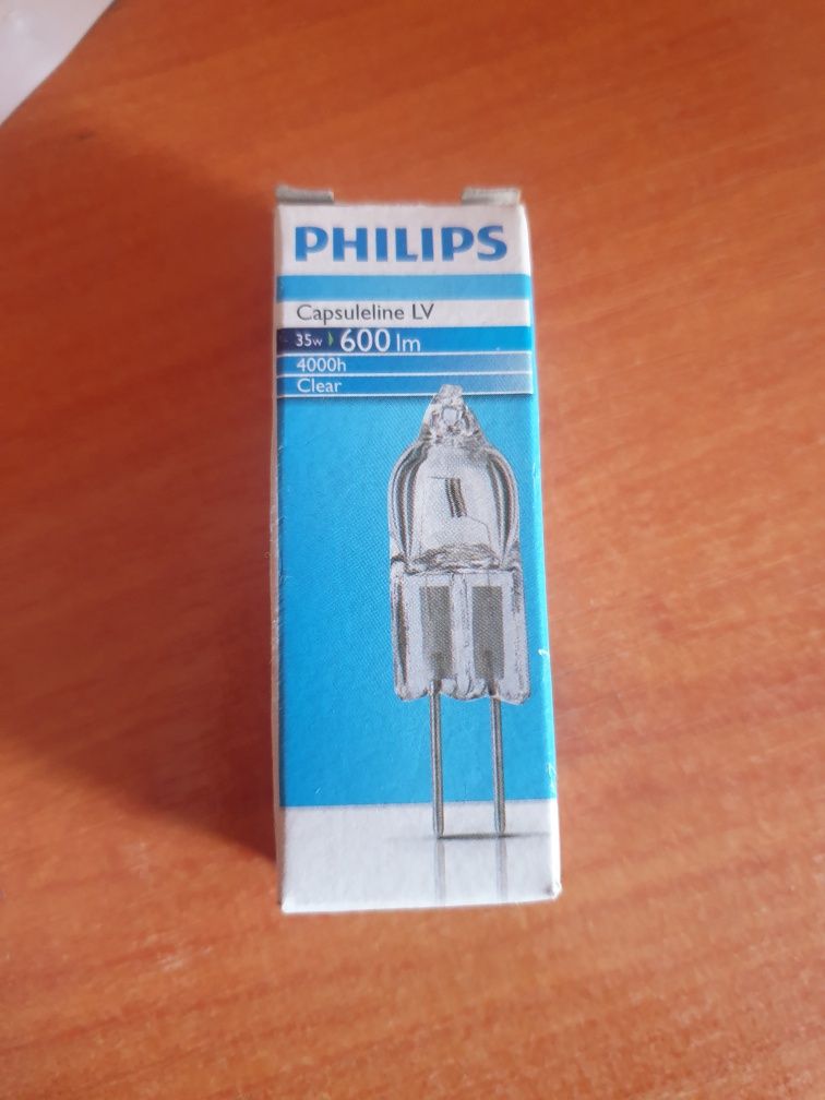 2 Lâmpadas Philips GY6.35 CL Halogénio 12V 35W 600lm Capsuleline LV