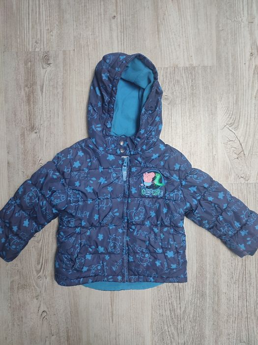 Nutmeg 98 kurtka chłopięca zimowa pikowana ocieplana polar świnkapeppa