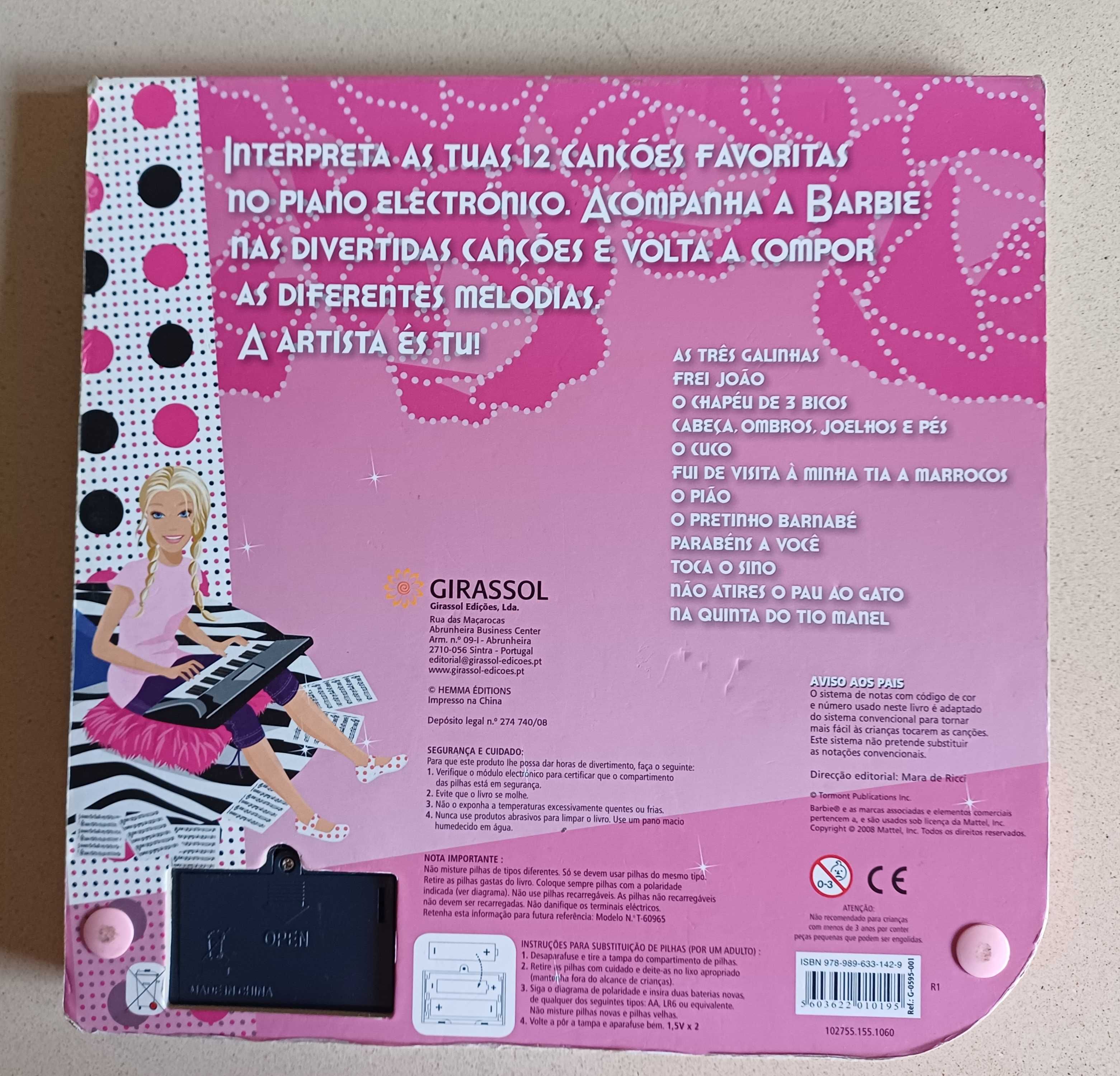 Livro "Toca piano com a Barbie"