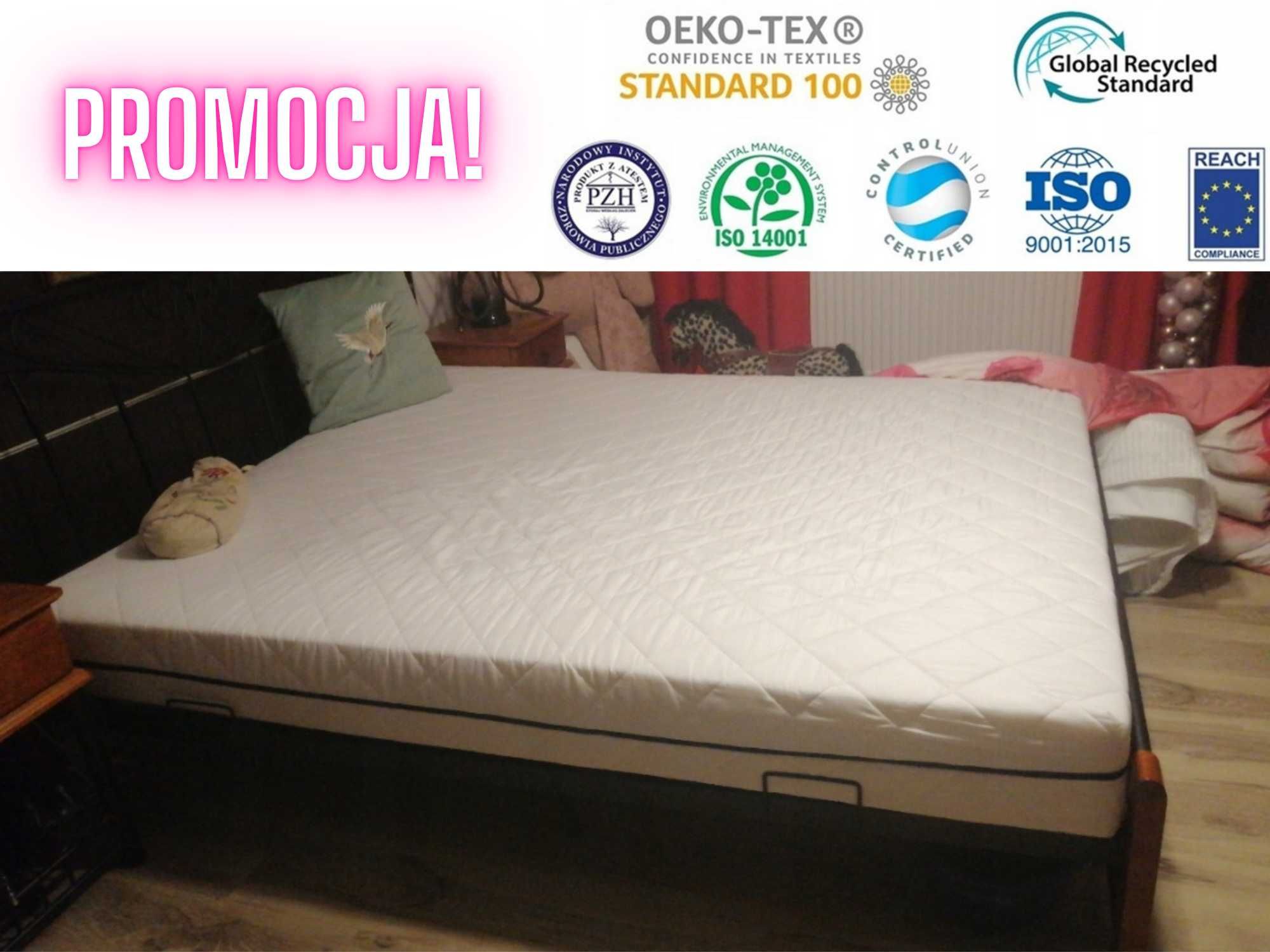 DARMOWA DOSTAWA‼️ Materac 160x200 Kieszeniowy Średnio Twardy PREMIUM