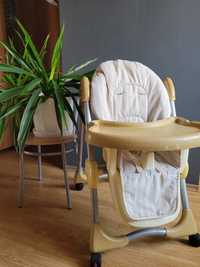Krzesełko do karmienia fotelik z tacą dla dziecka regulowana wysokość