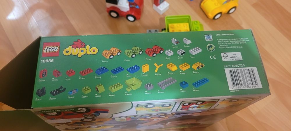 Конструктор LEGO DUPLO, 1+ . Мої перші машинки (10886).