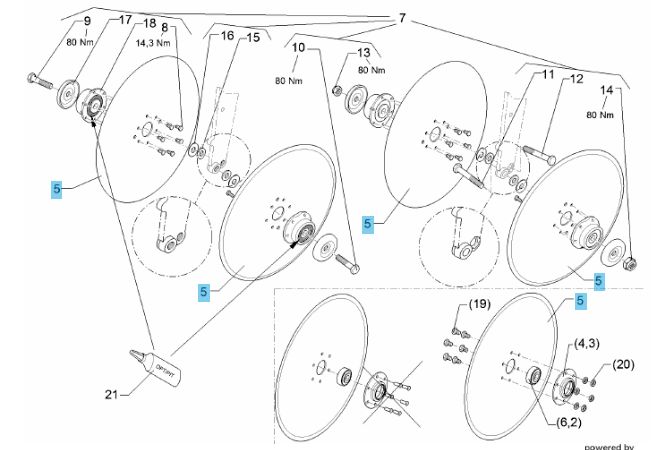 Talerz Lemken siewnik Solitair 350x3 Redlicy wysiewającej krój Saphir