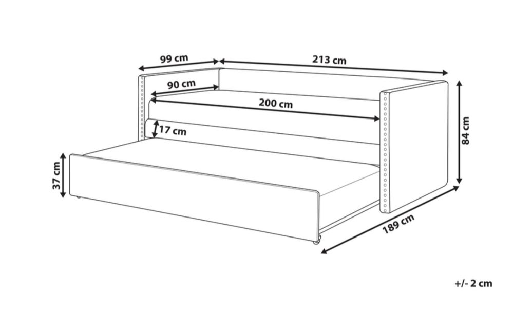 Cama Beliani Veludo  90 x 200 cm Azul claro