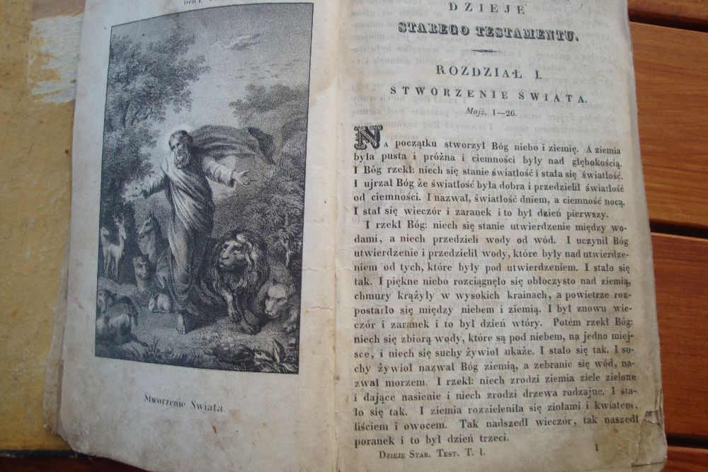 Pismo święte Dzieje Starego i Nowego Testamentu 1841r