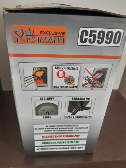 Przedłużacz budowlany bębnowy 25M 3x1,5 H05RR-F IP44 RICHMANN C5990