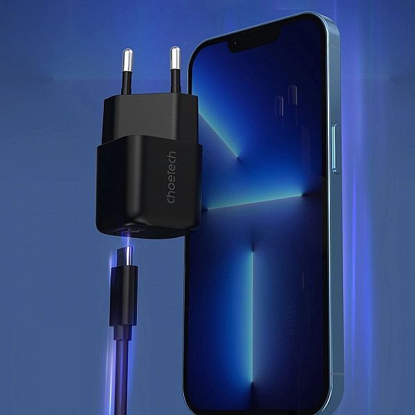 Choetech ładowarka sieciowa GaN Usb Typ C Pd 30w czarny (pd5007)