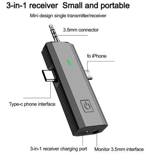 Bezprzewodowy mikrofon 2 szt Lavalier 2.4G 3w1 iPhone Android SLR