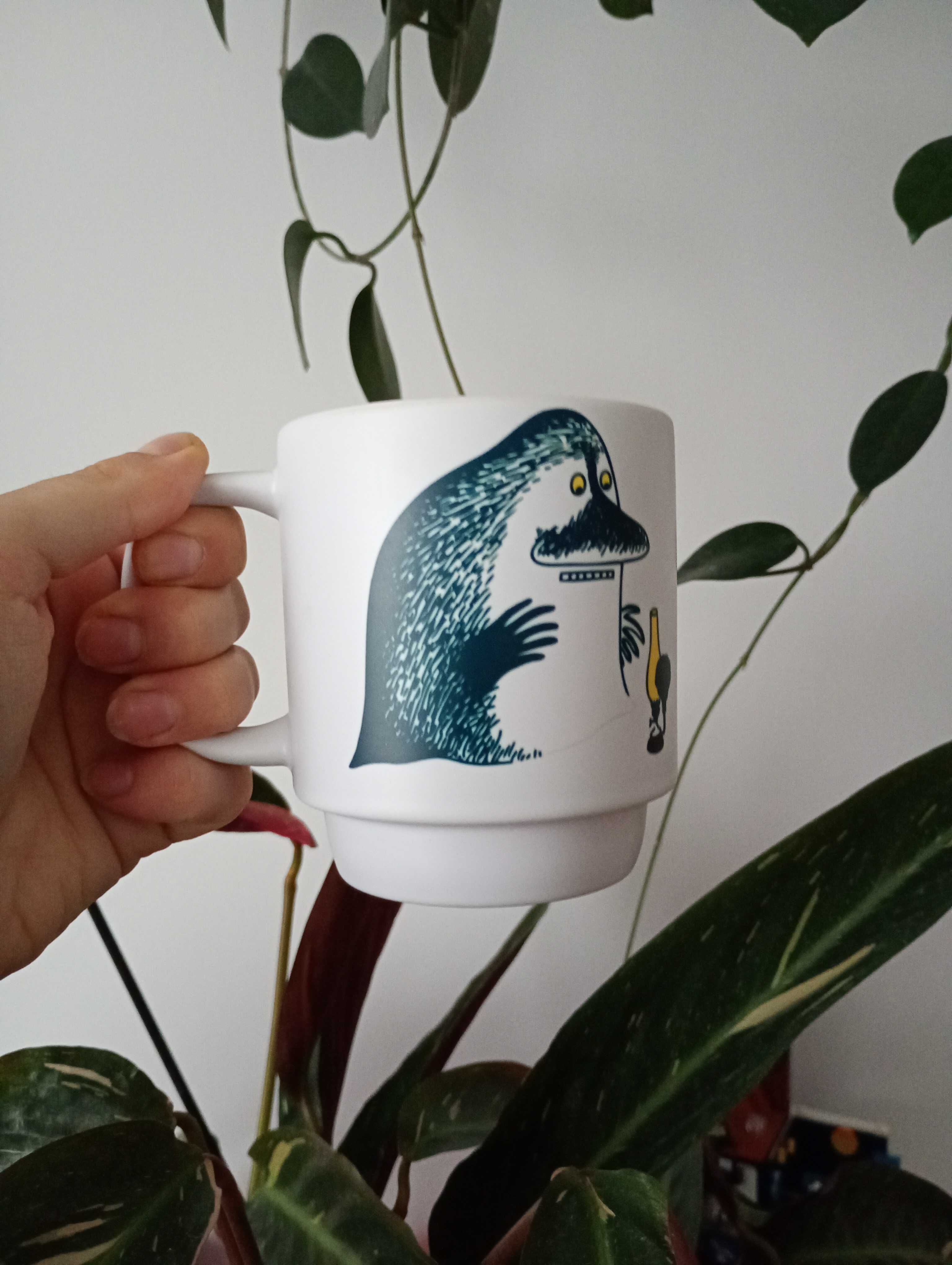 Kubek Buka i lampa Muminki, z pokrywką i podstawką, 300ml