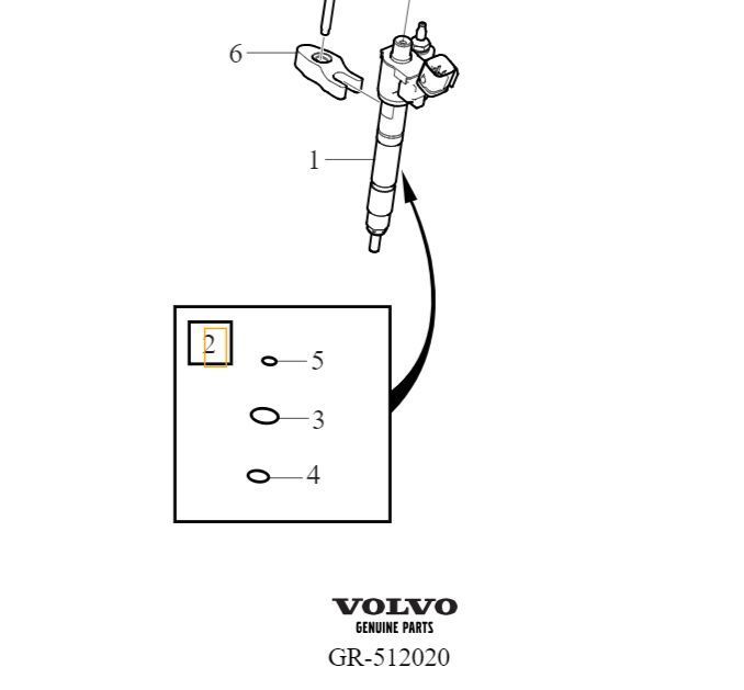 VOLVO zestaw montazowy wtryskiwacza 2.0 D OE 32363665