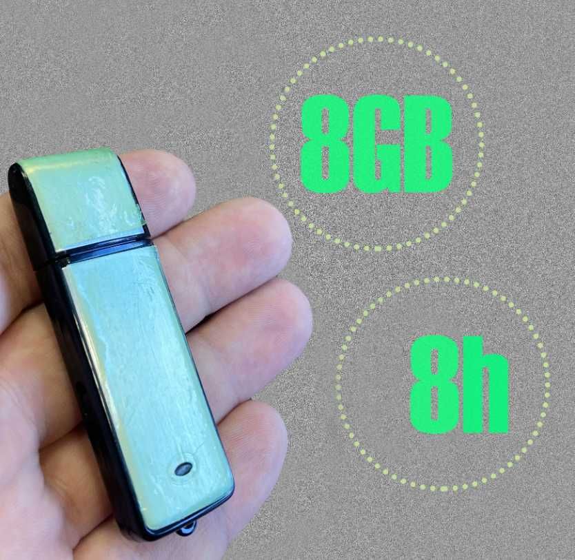 Profesjonalny  DYKTAFON Podsłuch Pendrive Szpiegowski 8GB USB | -20%