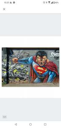 Naklejka 200x135 Graffiti SuperMan